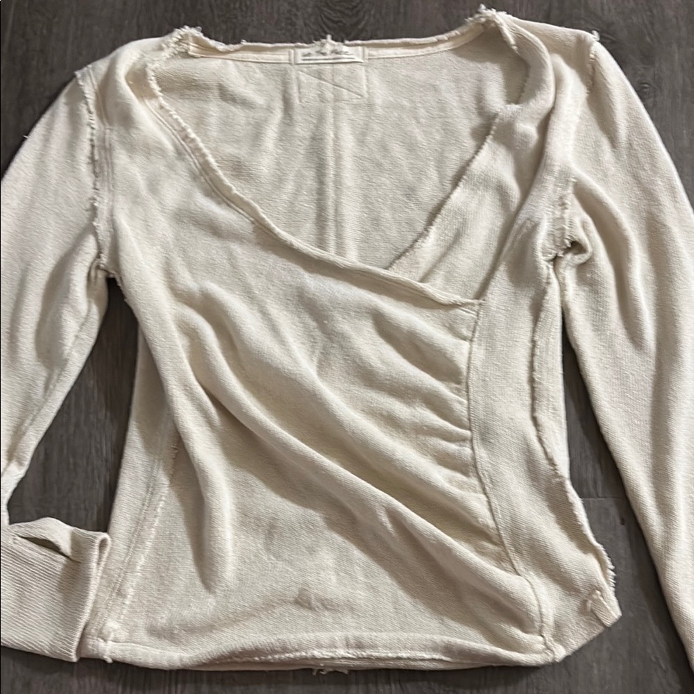 Elegant Cream Long Sleeve Top